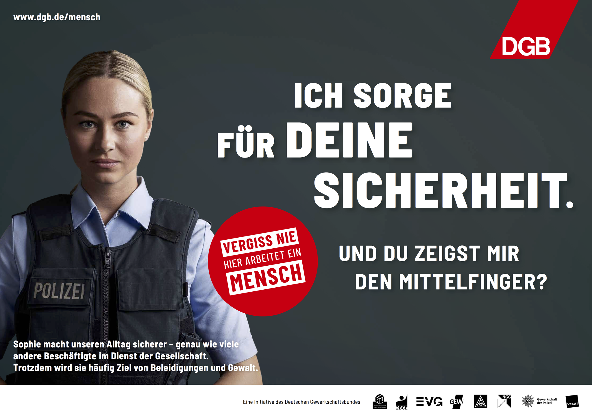 DGB Bundesvorstand   Deutscher Gewerkschaftsbund Kampagne  VERGISS NIE HIER ARBEITET  EIN MENSCH (8 images) by Mike Meyer Photography