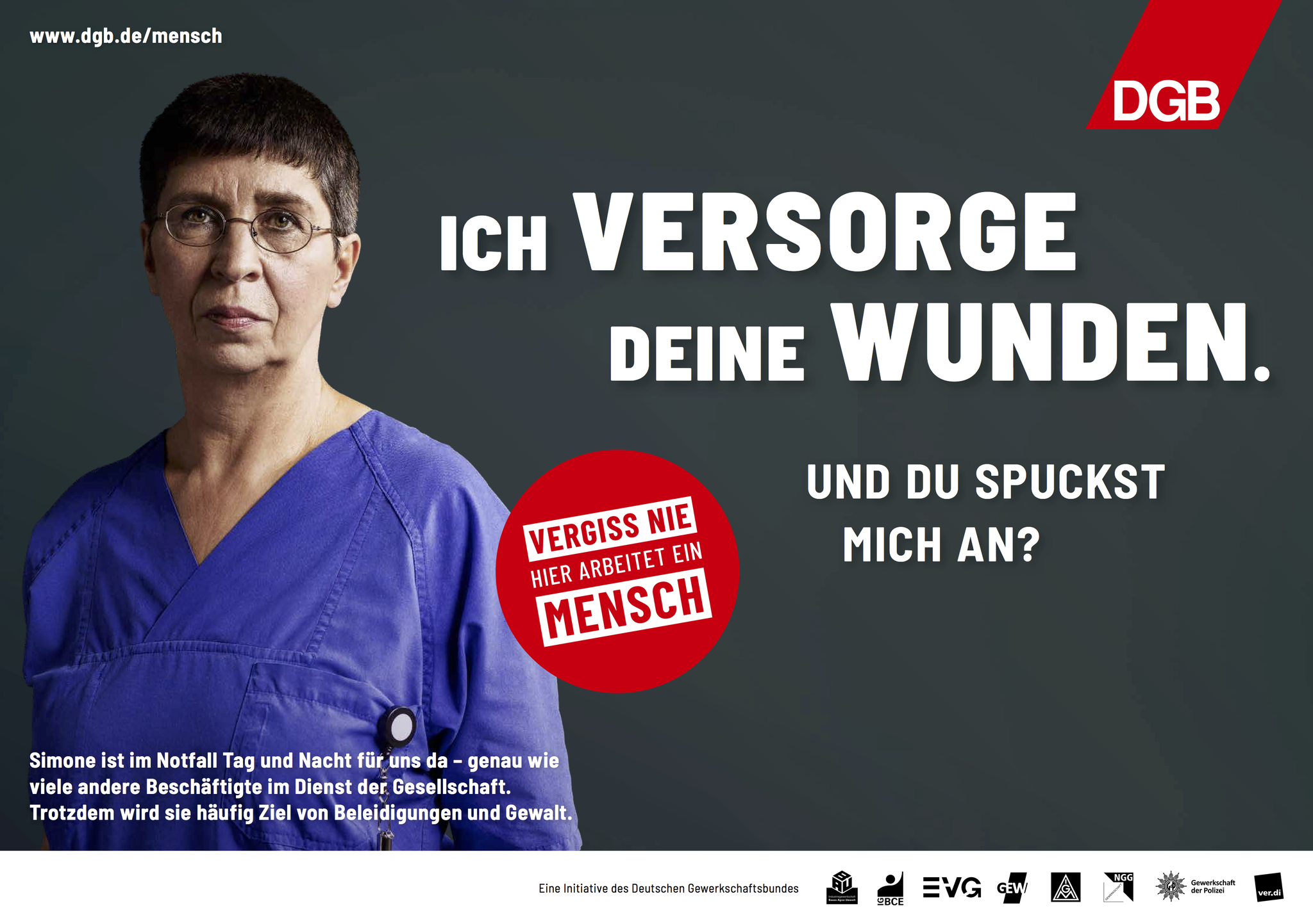 DGB Bundesvorstand   Deutscher Gewerkschaftsbund Kampagne  VERGISS NIE HIER ARBEITET  EIN MENSCH (8 images) by Mike Meyer Photography