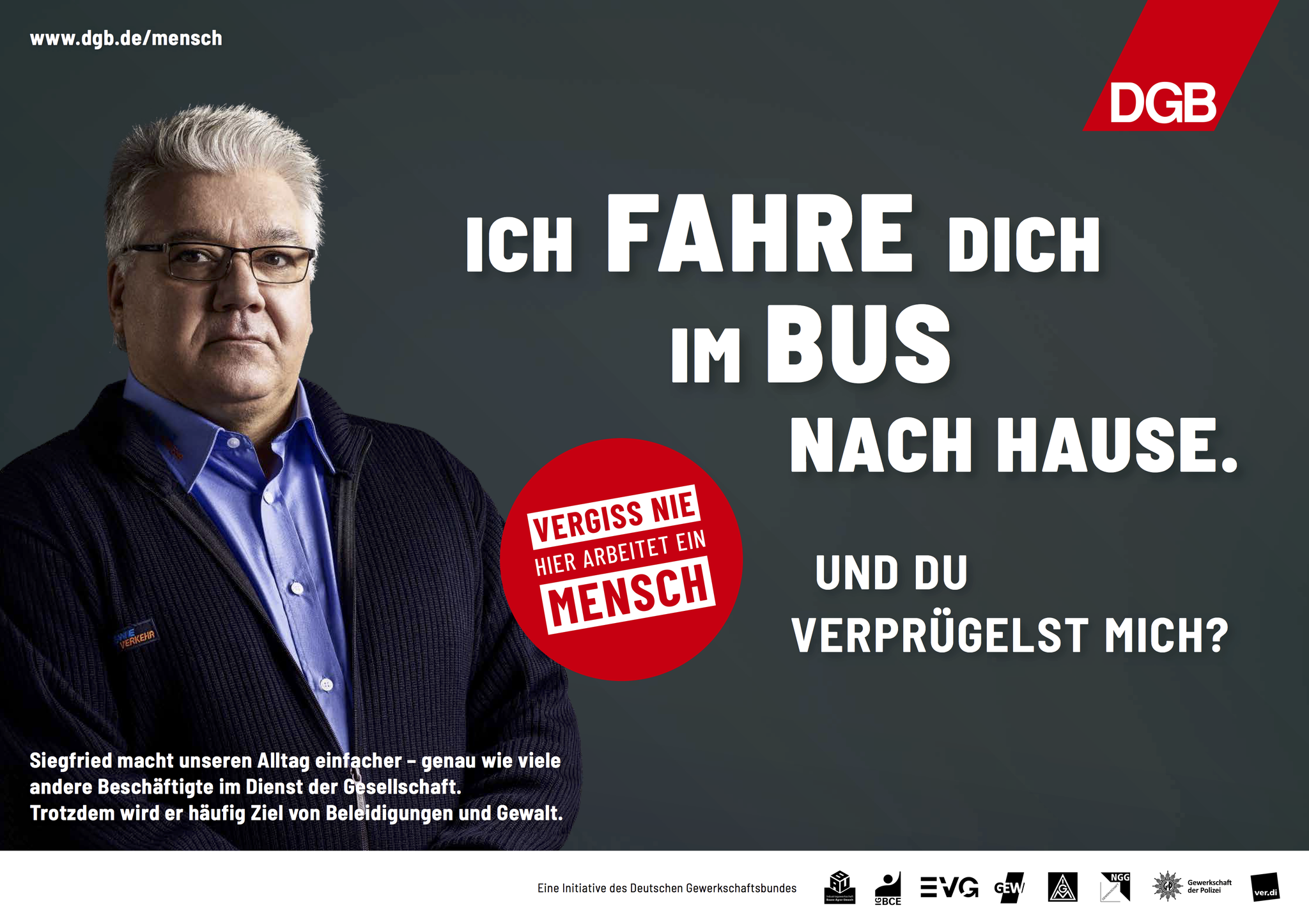 DGB Bundesvorstand   Deutscher Gewerkschaftsbund Kampagne  VERGISS NIE HIER ARBEITET  EIN MENSCH (8 images) by Mike Meyer Photography