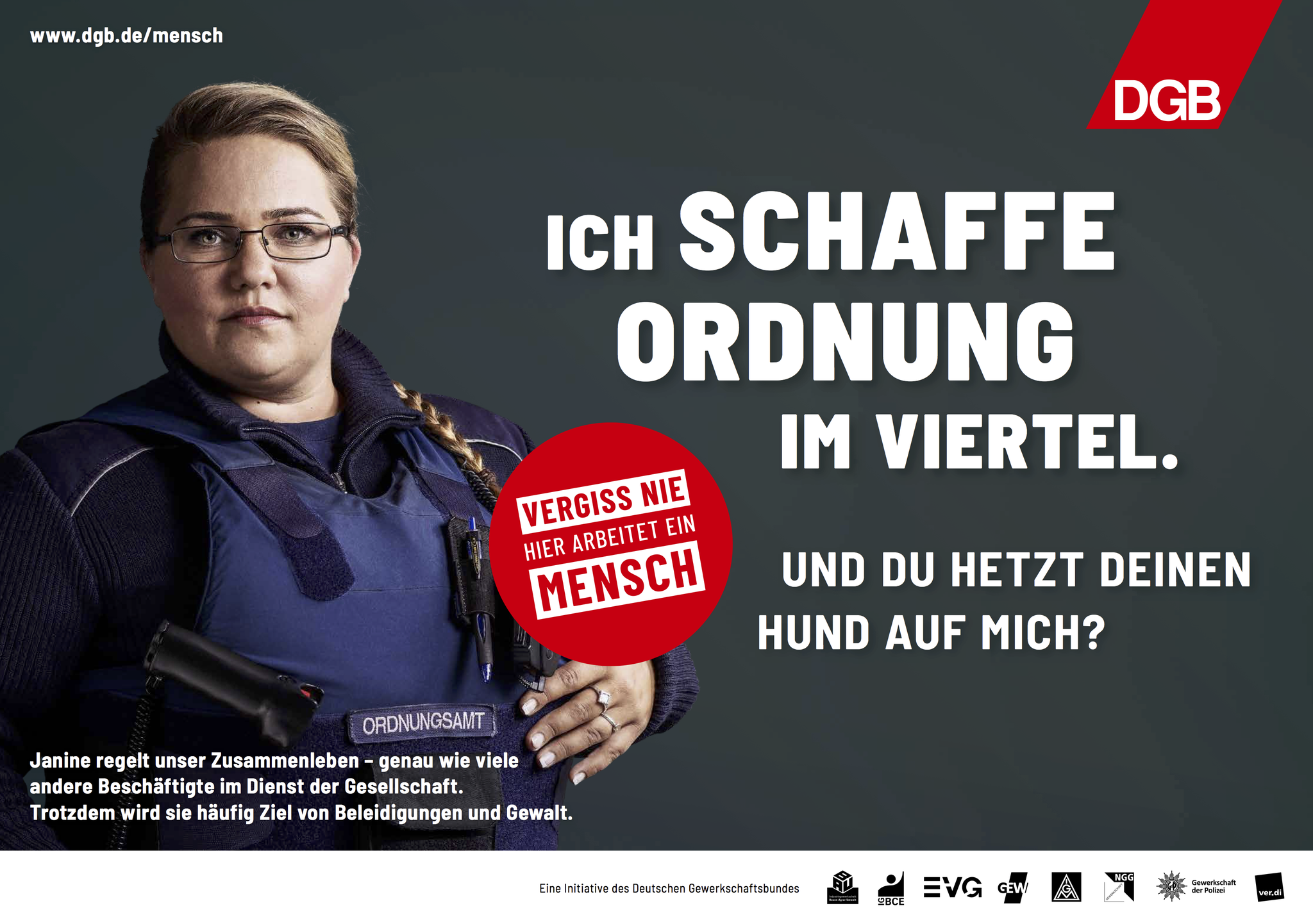 DGB Bundesvorstand   Deutscher Gewerkschaftsbund Kampagne  VERGISS NIE HIER ARBEITET  EIN MENSCH (8 images) by Mike Meyer Photography
