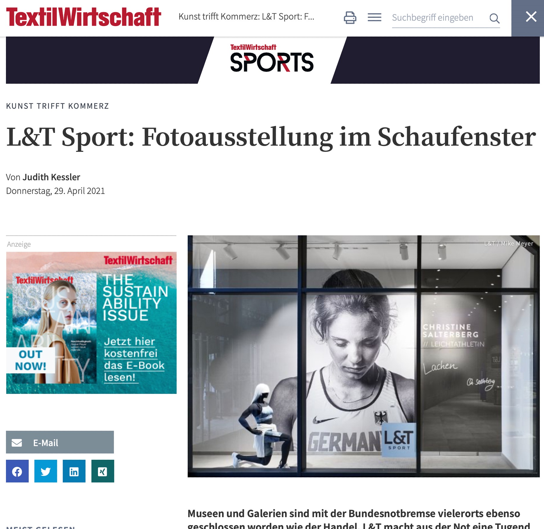 textilwirtschaft interview by Mike Meyer Photography