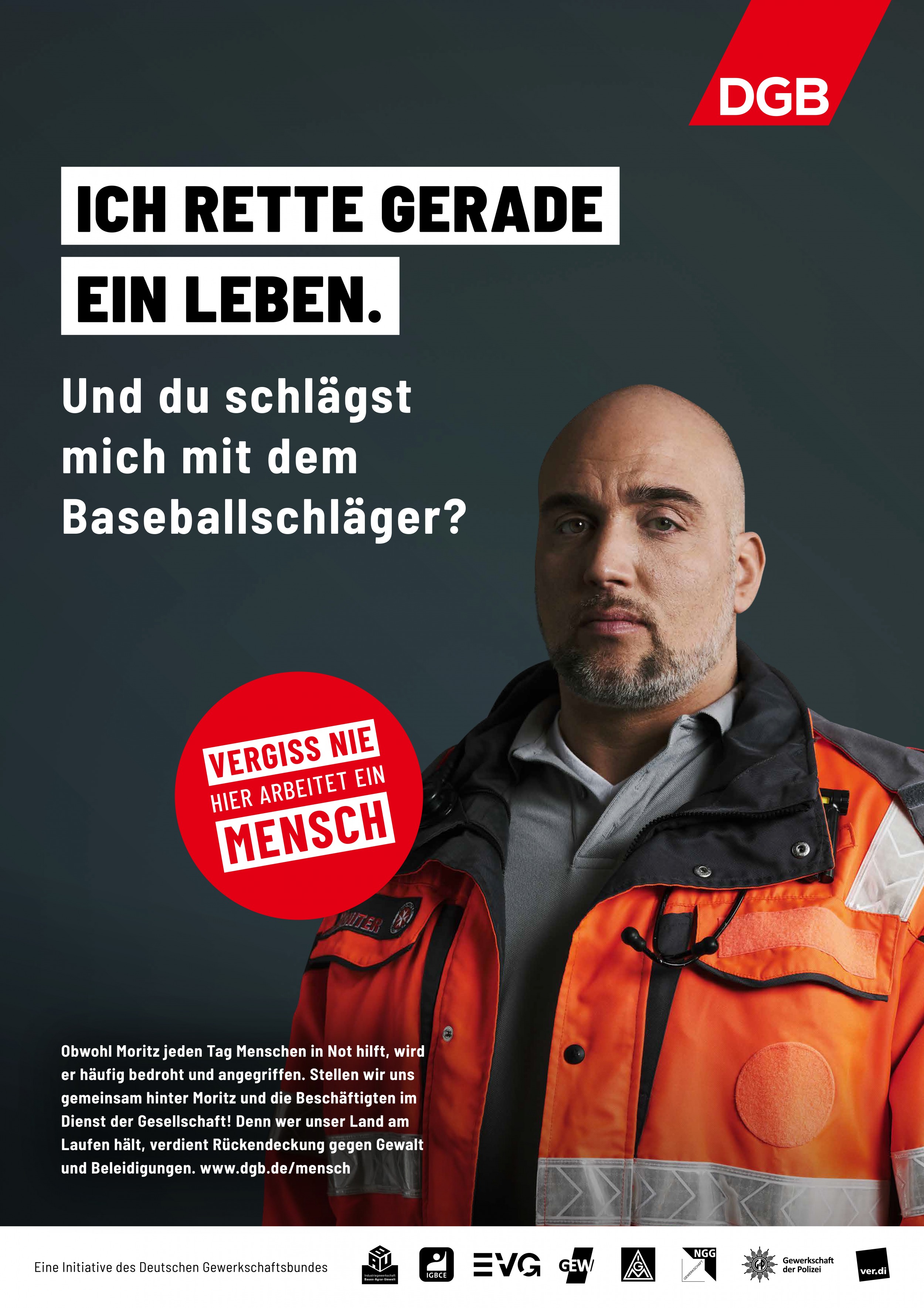 NEW CAMPAIGN DGB Bundesvorstand   Deutscher Gewerkschaftsbund Kampagne  VERGISS NIE HIER ARBEITET  EIN MENSCH (6 images) by Mike Meyer Photography
