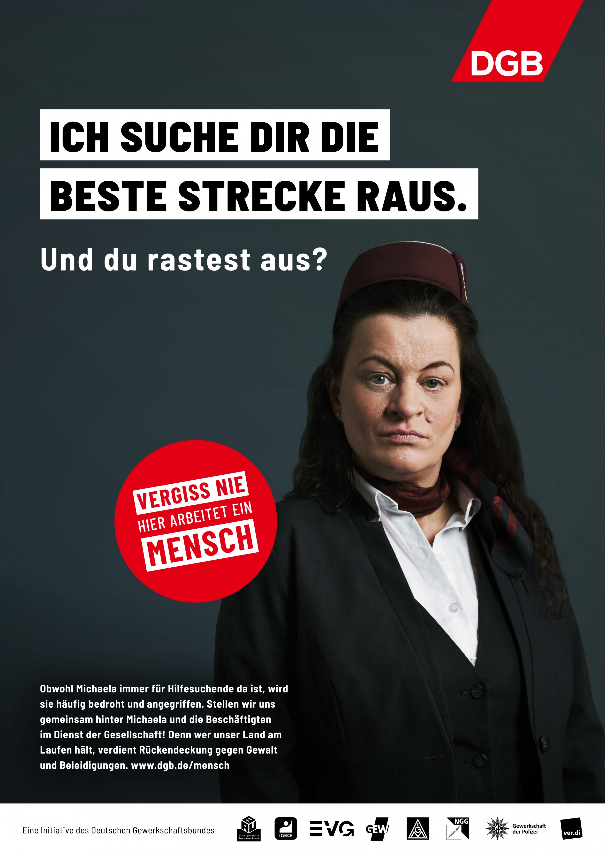 NEW CAMPAIGN DGB Bundesvorstand   Deutscher Gewerkschaftsbund Kampagne  VERGISS NIE HIER ARBEITET  EIN MENSCH (6 images) by Mike Meyer Photography