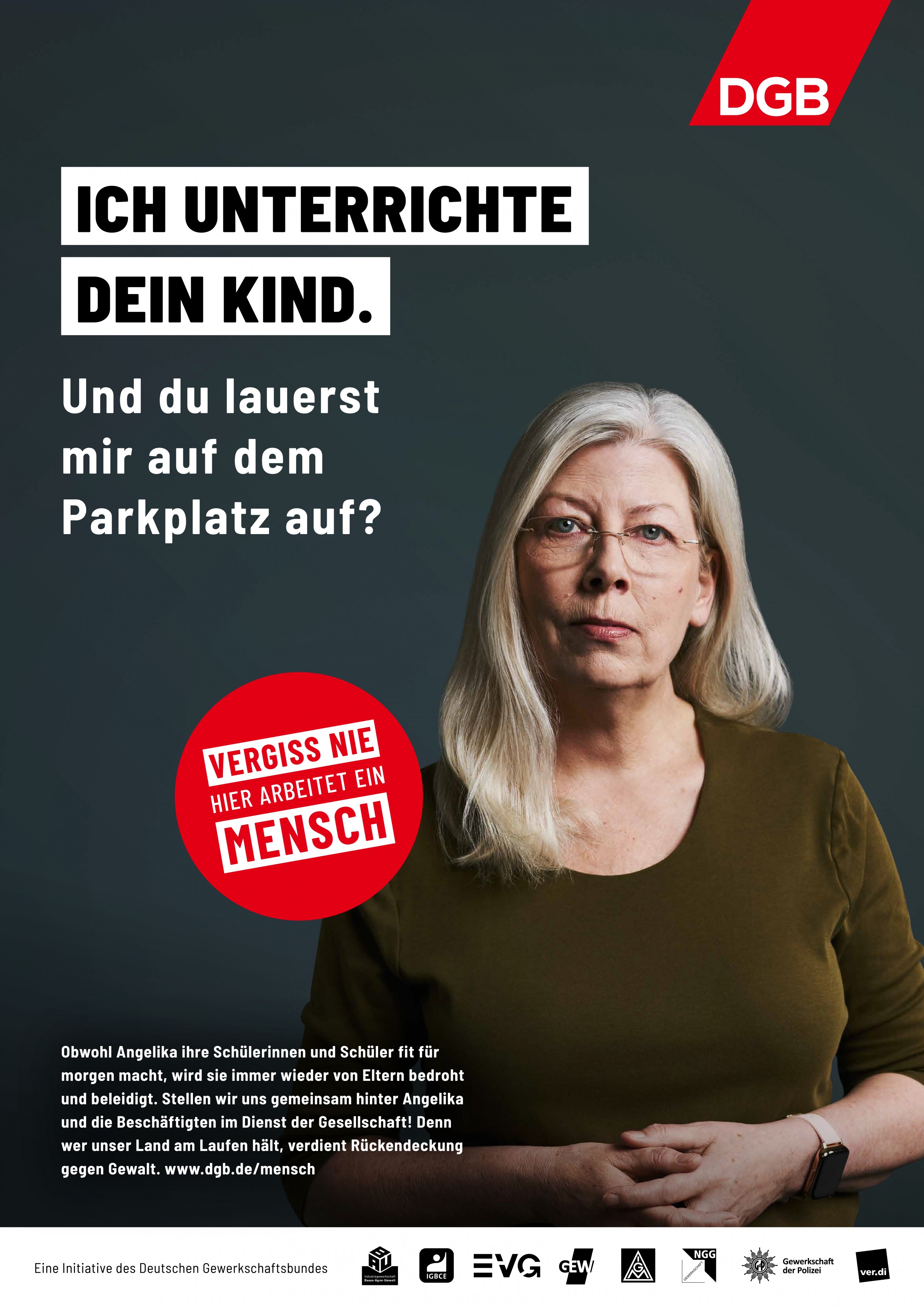 NEW CAMPAIGN DGB Bundesvorstand   Deutscher Gewerkschaftsbund Kampagne  VERGISS NIE HIER ARBEITET  EIN MENSCH (6 images) by Mike Meyer Photography